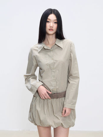 striped shirt dress