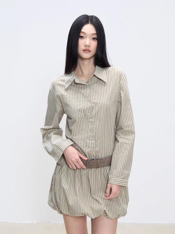 striped shirt dress