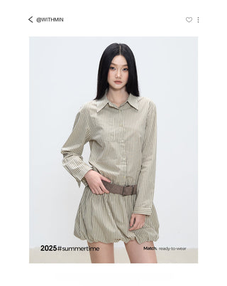 striped shirt dress
