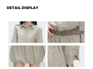striped shirt dress
