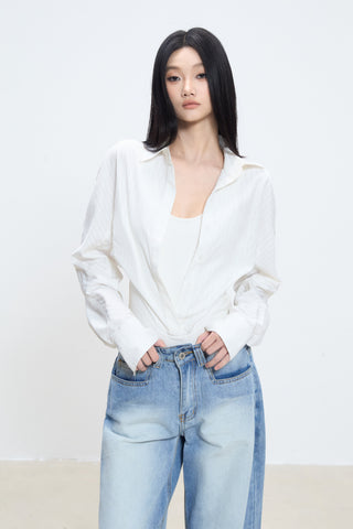 fake two-piece top