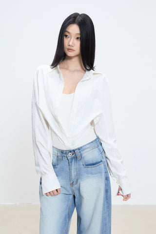 fake two-piece top
