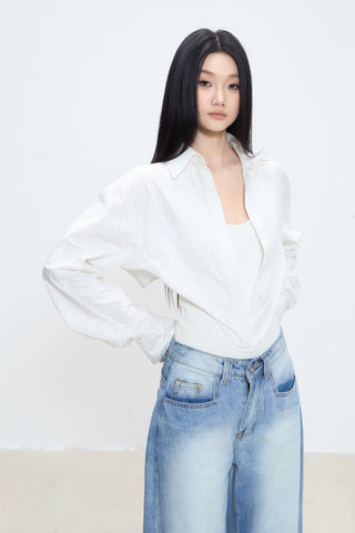 fake two-piece top