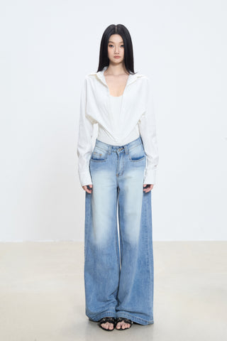 fake two-piece top