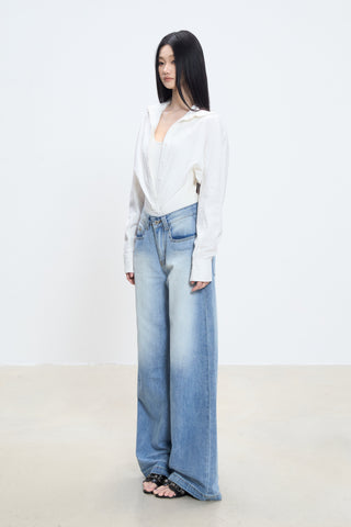 fake two-piece top