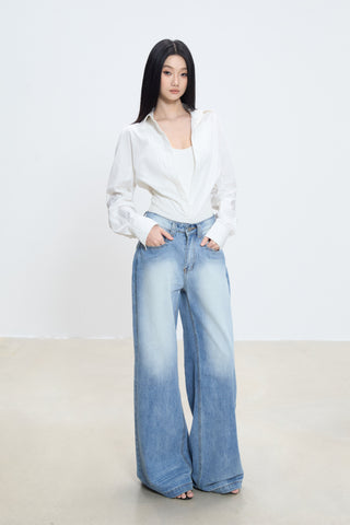 fake two-piece top