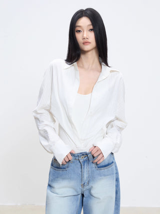 fake two-piece top