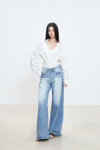 fake two-piece top
