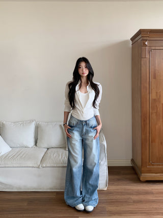 fake two-piece top