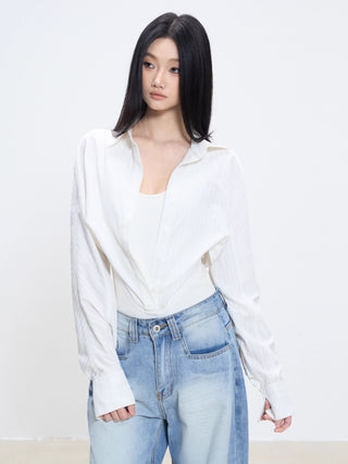 fake two-piece top
