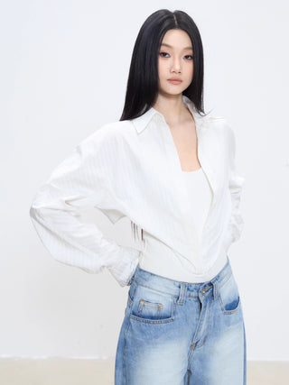 fake two-piece top