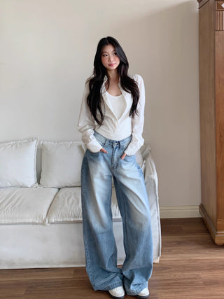 fake two-piece top