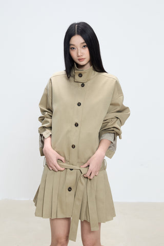 mid-length trench coat