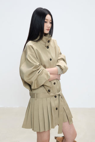 mid-length trench coat