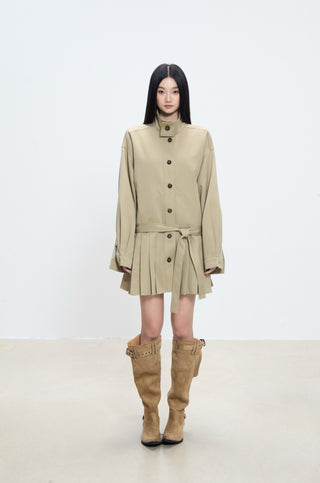 mid-length trench coat