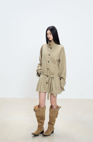 mid-length trench coat