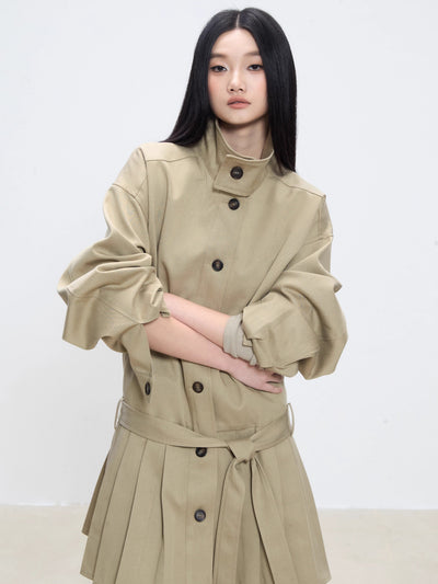 mid-length trench coat