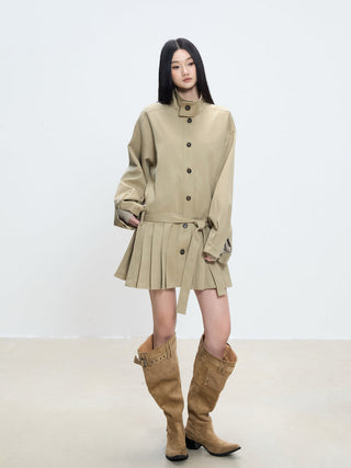 mid-length trench coat