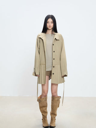 mid-length trench coat