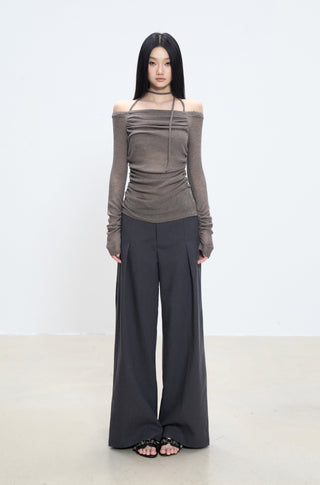 off-shoulder bottoming shirt