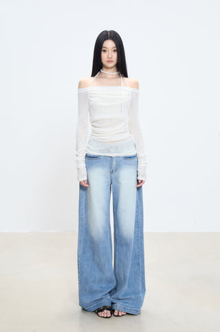 off-shoulder bottoming shirt