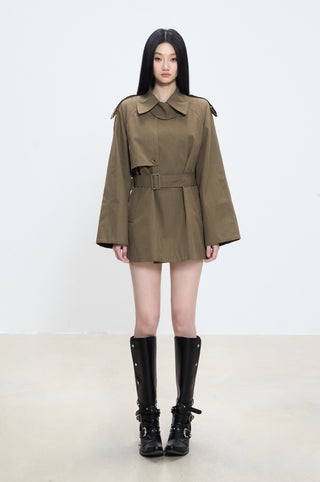 mid-length trench coat
