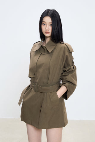 mid-length trench coat