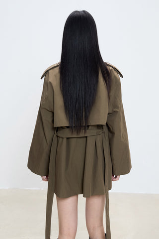 mid-length trench coat