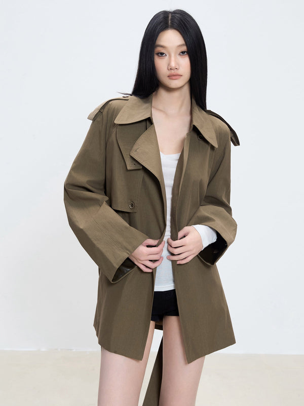 mid-length trench coat