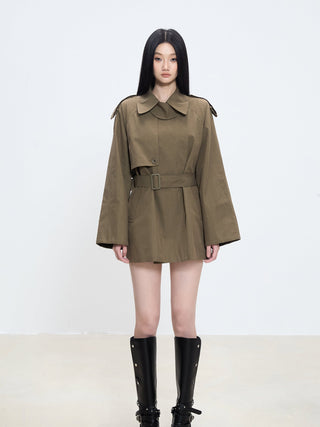 mid-length trench coat