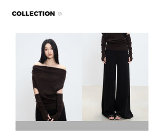 off-shoulder knit top