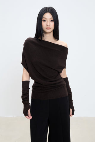off-shoulder knit top
