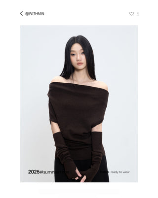 off-shoulder knit top