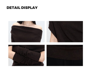 off-shoulder knit top