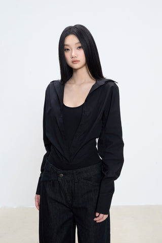fake two-piece top