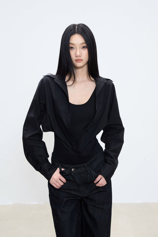 fake two-piece top