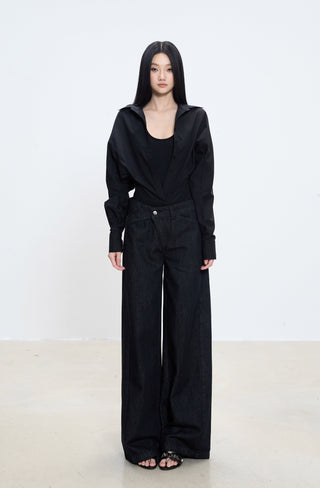 fake two-piece top