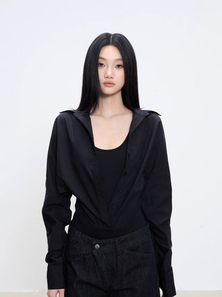 fake two-piece top
