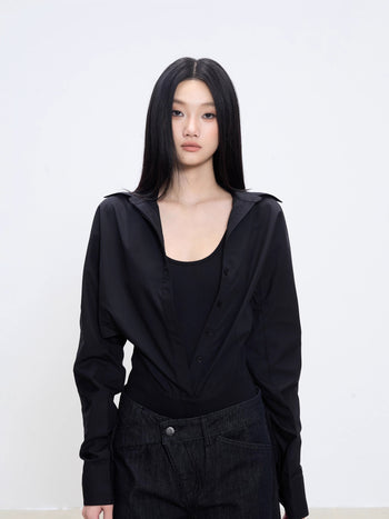 fake two-piece top
