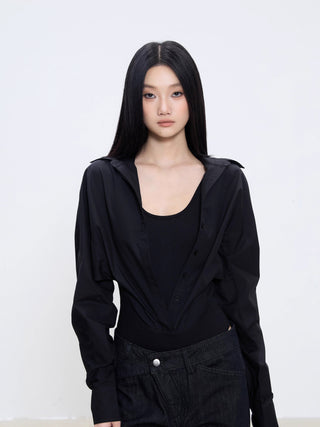 fake two-piece top