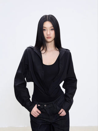 fake two-piece top