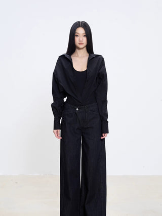 fake two-piece top