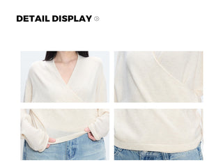 V-neck knit top