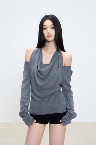 halter sweater top