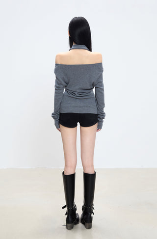 halter sweater top