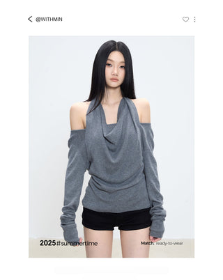 halter sweater top