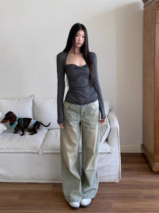 square collar top