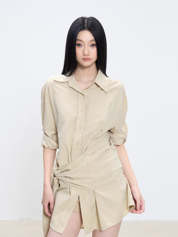 mid-length shirt top