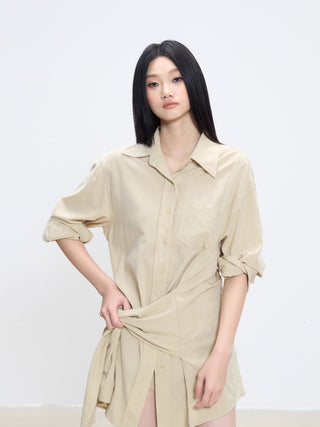 mid-length shirt top