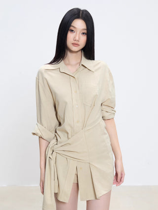 mid-length shirt top